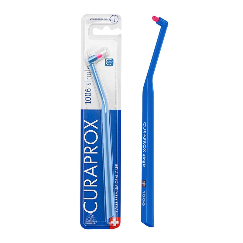 CURAPROX CS 1006 Soft Single Tuft Toothbrush I 1006 CUREN® Bristles for Precise & Gentle Plaque Removal | Promotes Healthier Gums and Teeth, Perfect for Detail Brushing, Single Pack - Image 1